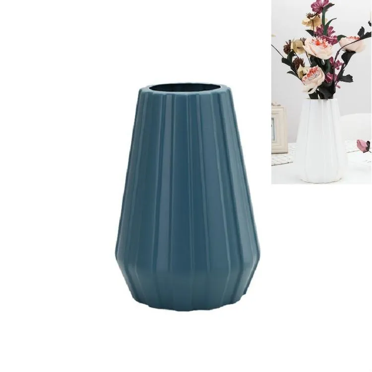 2-Piece Plastic Vase | For Creative Flower Arrangements | Blue