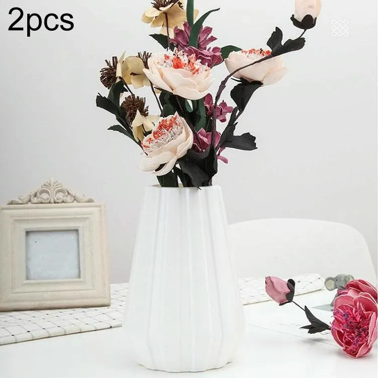 2-Piece Plastic Vase | For Creative Flower Arrangements | Blue