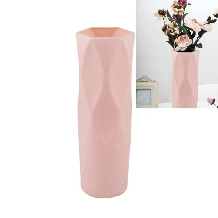 3-Piece Plastic Vase Set | For Dry & Wet Flower Arrangements & Floral Decor | Gray