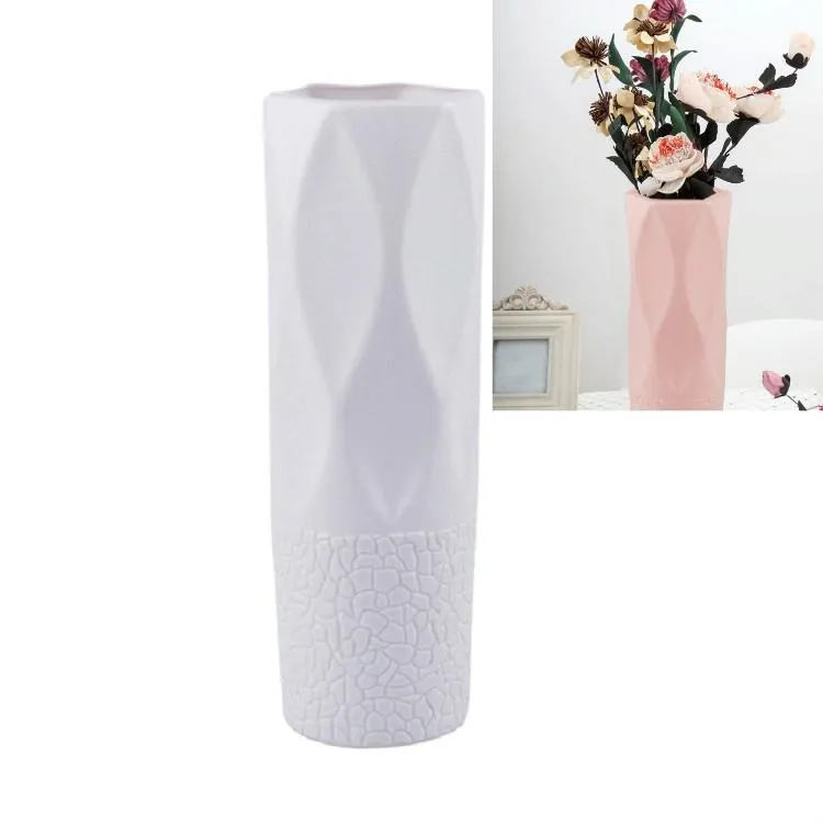 3-Piece Plastic Vase Set | For Dry & Wet Flower Arrangements & Floral Decor | Gray
