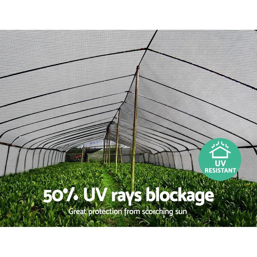 50% Shade Cloth | 1.83x10m | Shadecloth | Wide | Heavy Duty | White