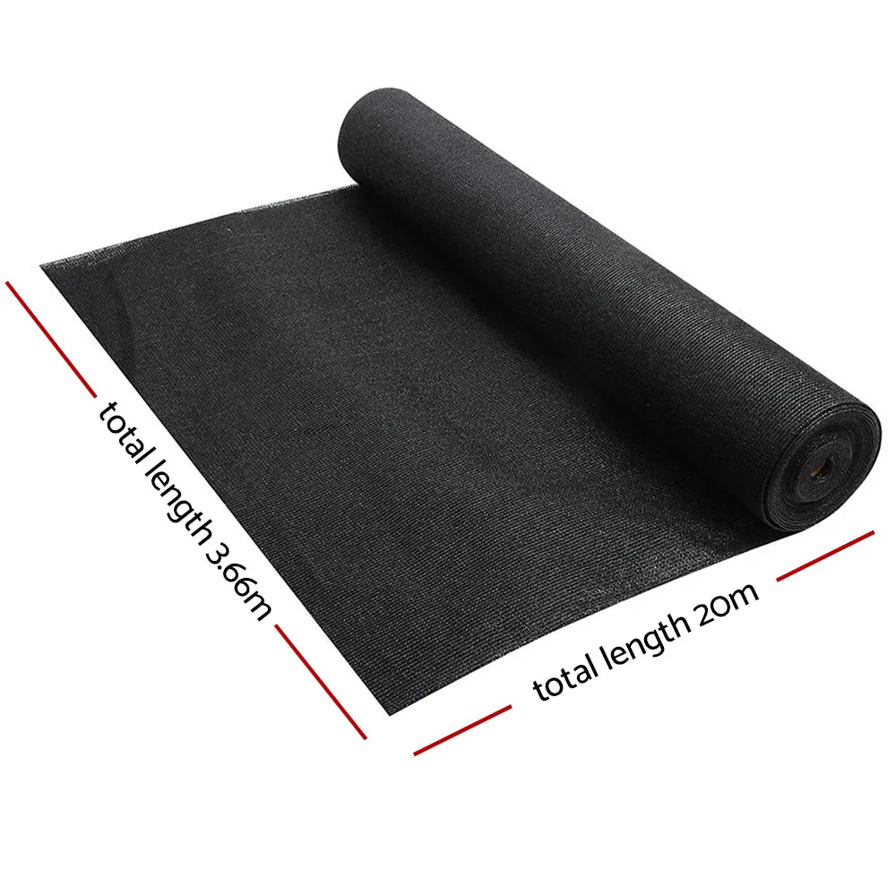 50% Shade Cloth | 3.66x20m | Shadecloth | Sail | Heavy Duty | Black