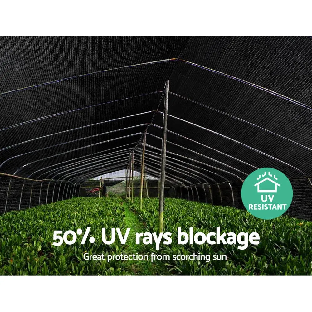 50% Shade Cloth | 3.66x20m | Shadecloth | Sail | Heavy Duty | Black