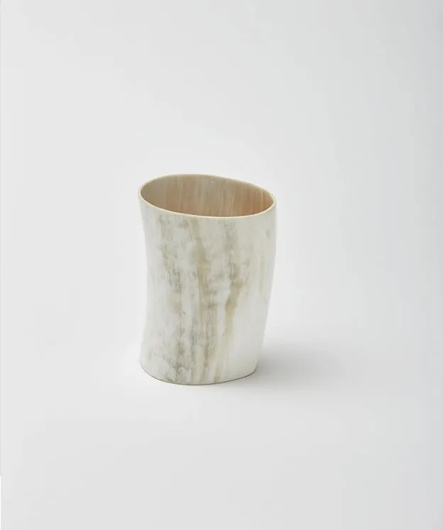 ANKOLE COW HORN VASE OR PLANTER  - LIGHT