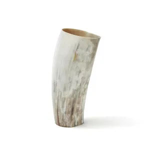 ANKOLE COW HORN VASE OR PLANTER  - LIGHT