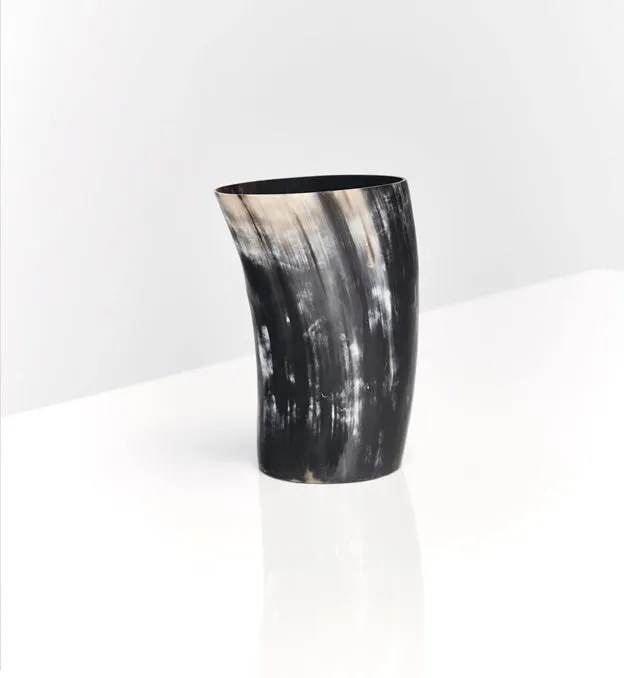 ANKOLE HORN VASES OR PLANTERS - DARK