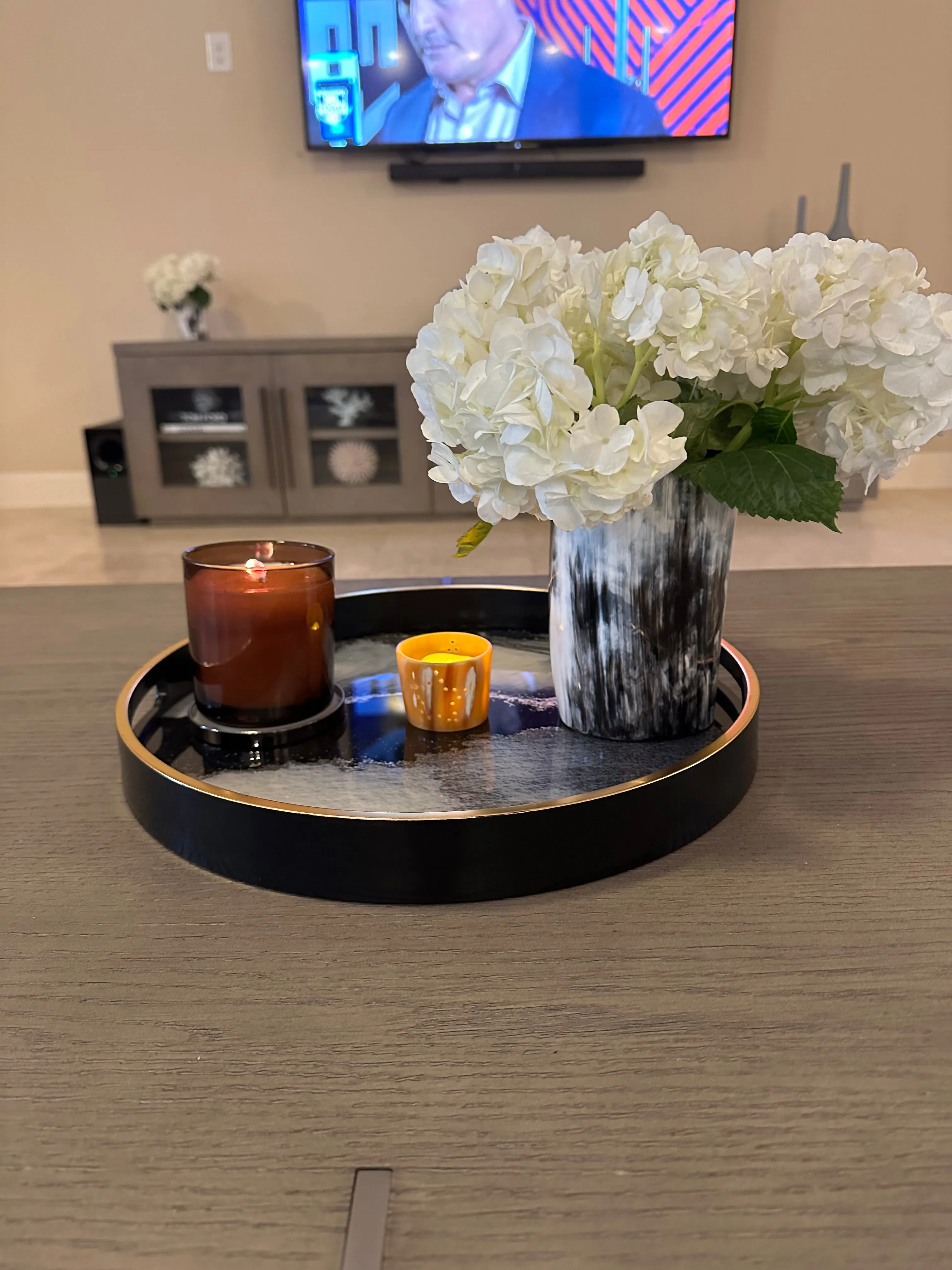 ANKOLE HORN VASES OR PLANTERS - DARK