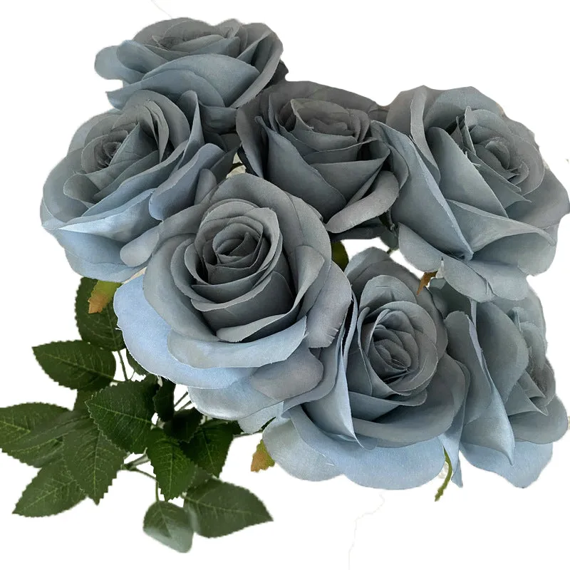 Babymoon Artificial Flowers Bunch | Curled Roses | 7 Head | Home Decoration | Baby Photoshoot Props | Gift Set | Pink