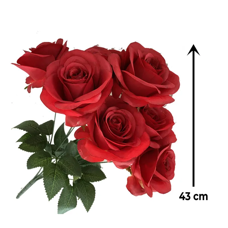 Babymoon Artificial Flowers Bunch | Curled Roses | 7 Head | Home Decoration | Baby Photoshoot Props | Gift Set | Pink