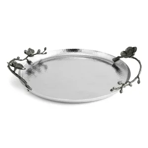Black Orchid Round Tray