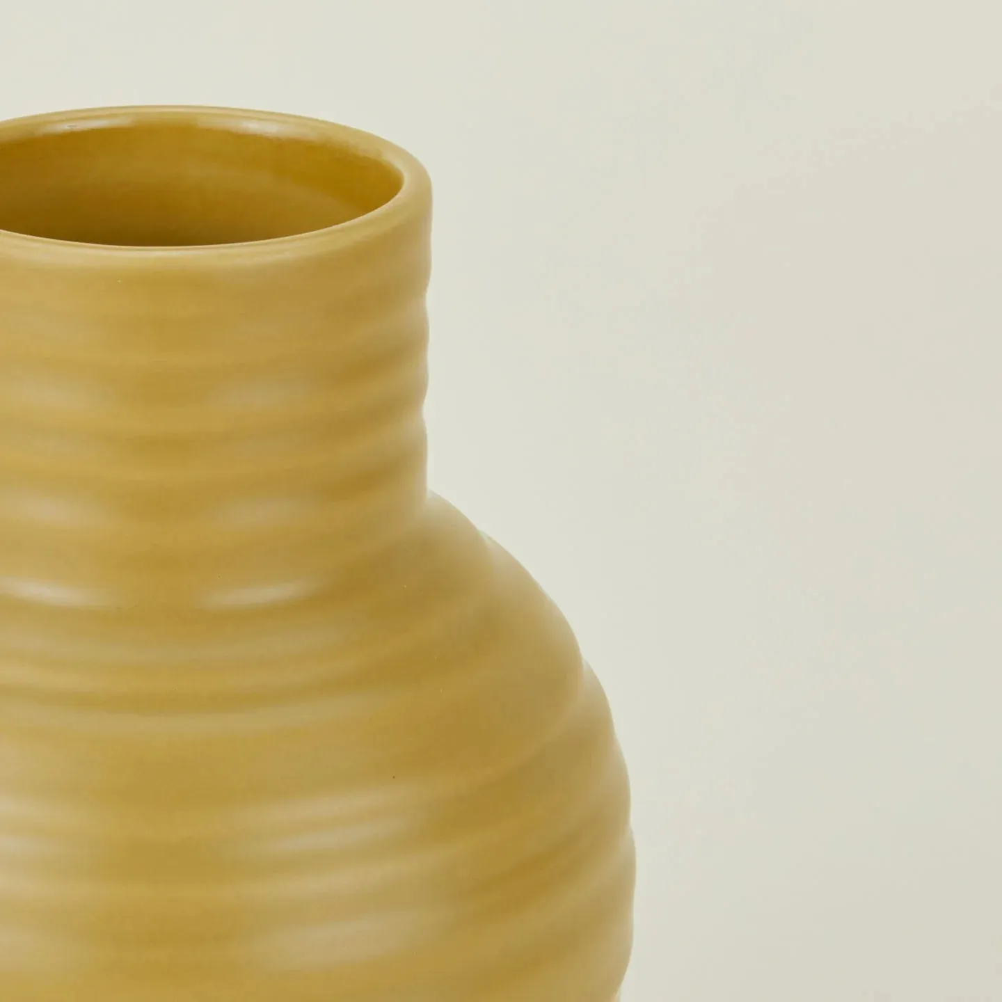 Essential Large Ceramic Vase (Mustard)