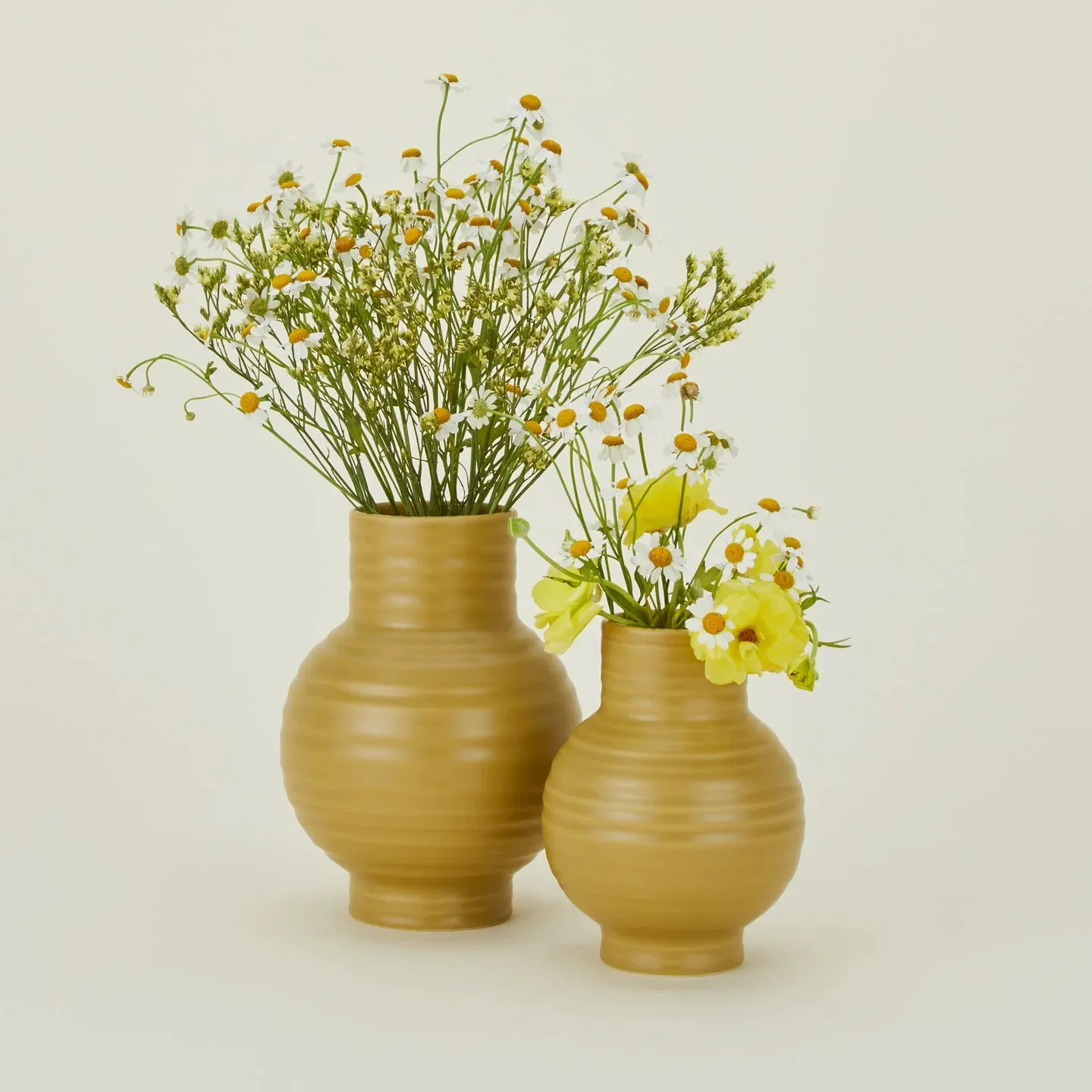 Essential Large Ceramic Vase (Mustard)