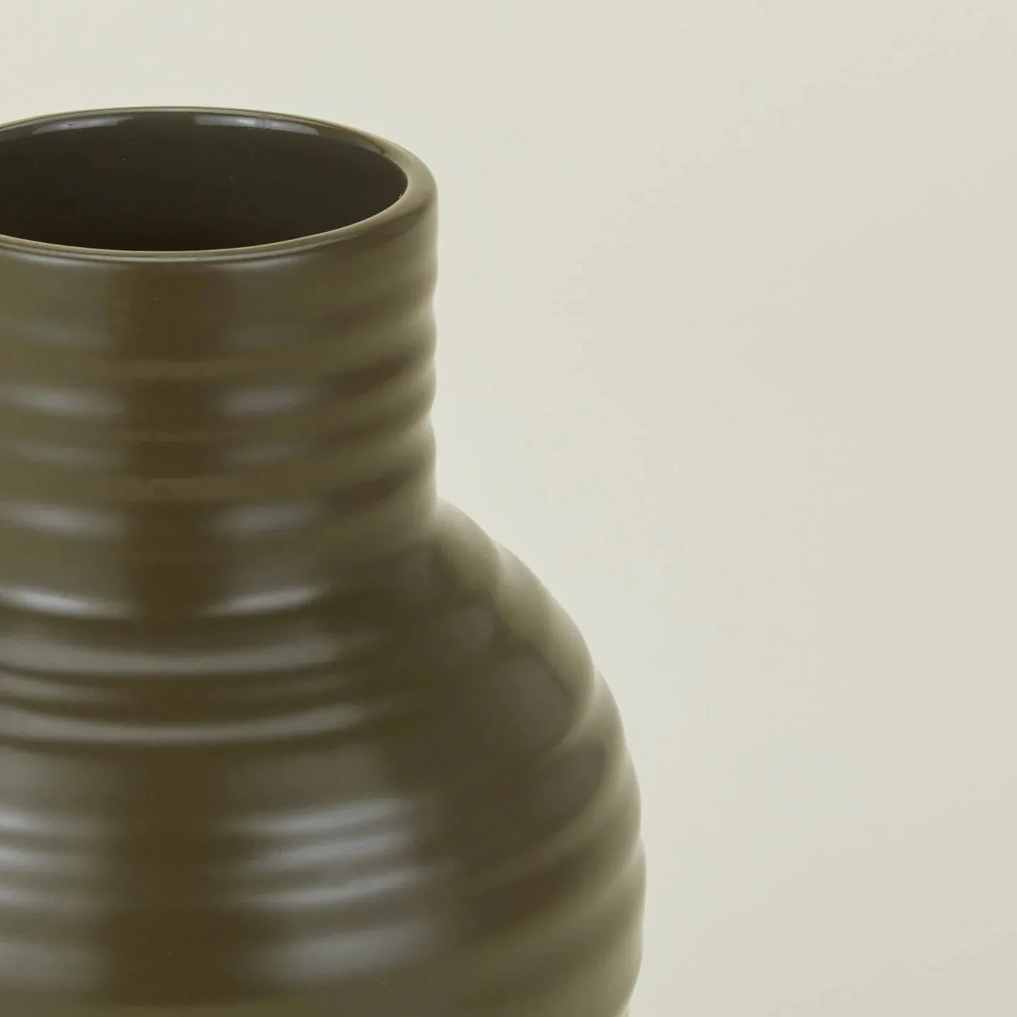 Essential Large Ceramic Vase (Olive)
