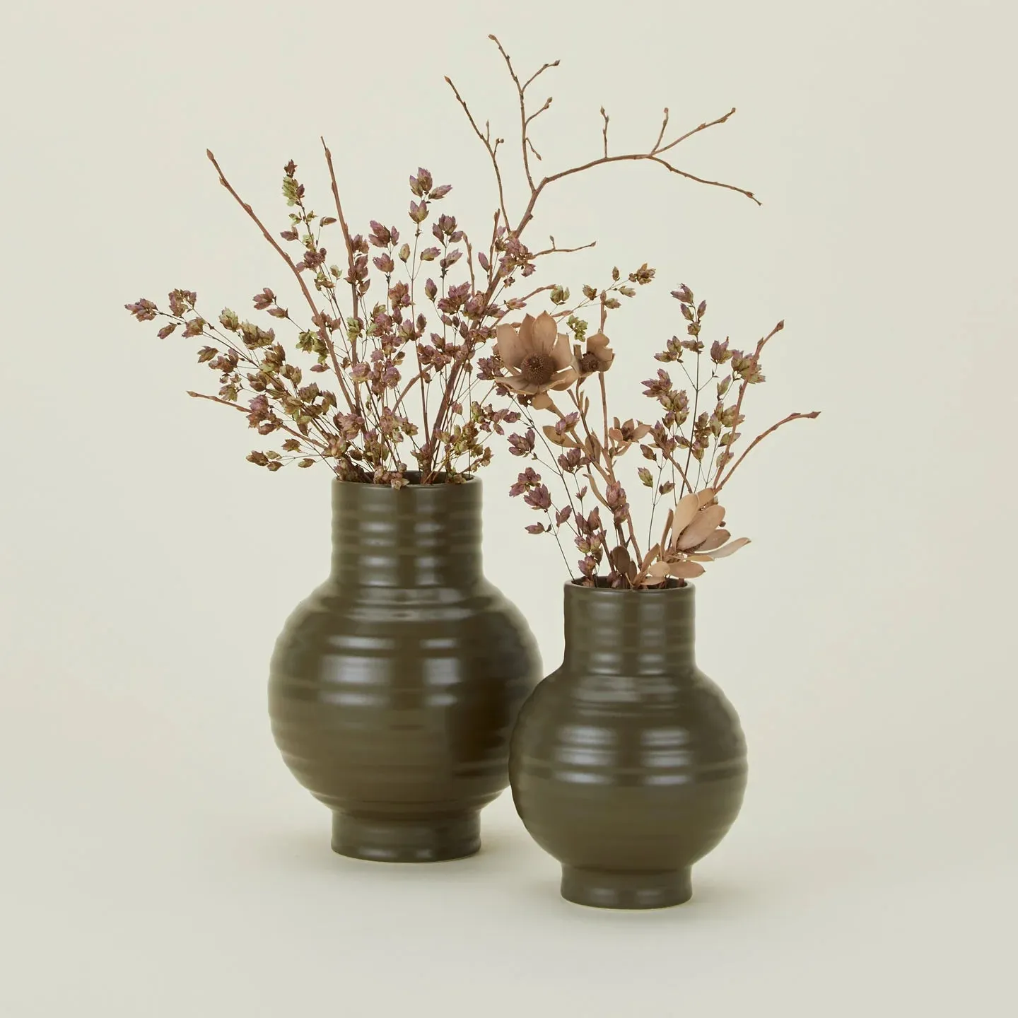 Essential Large Ceramic Vase (Olive)