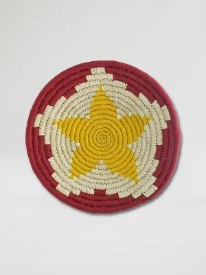 Flower Handmade Wall Decor of Sabai Grass 12"
