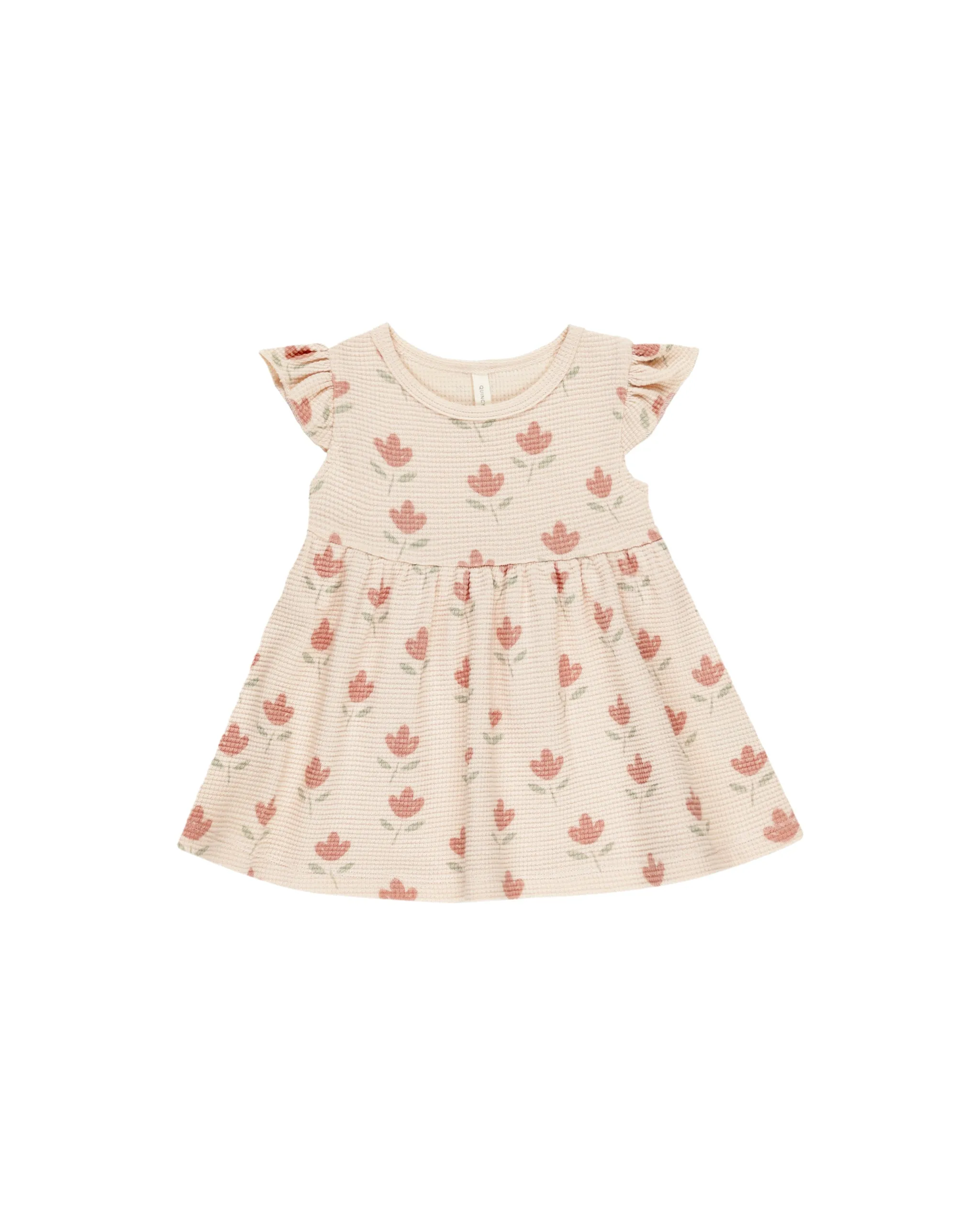 Flutter Dress with Tulips in Antique