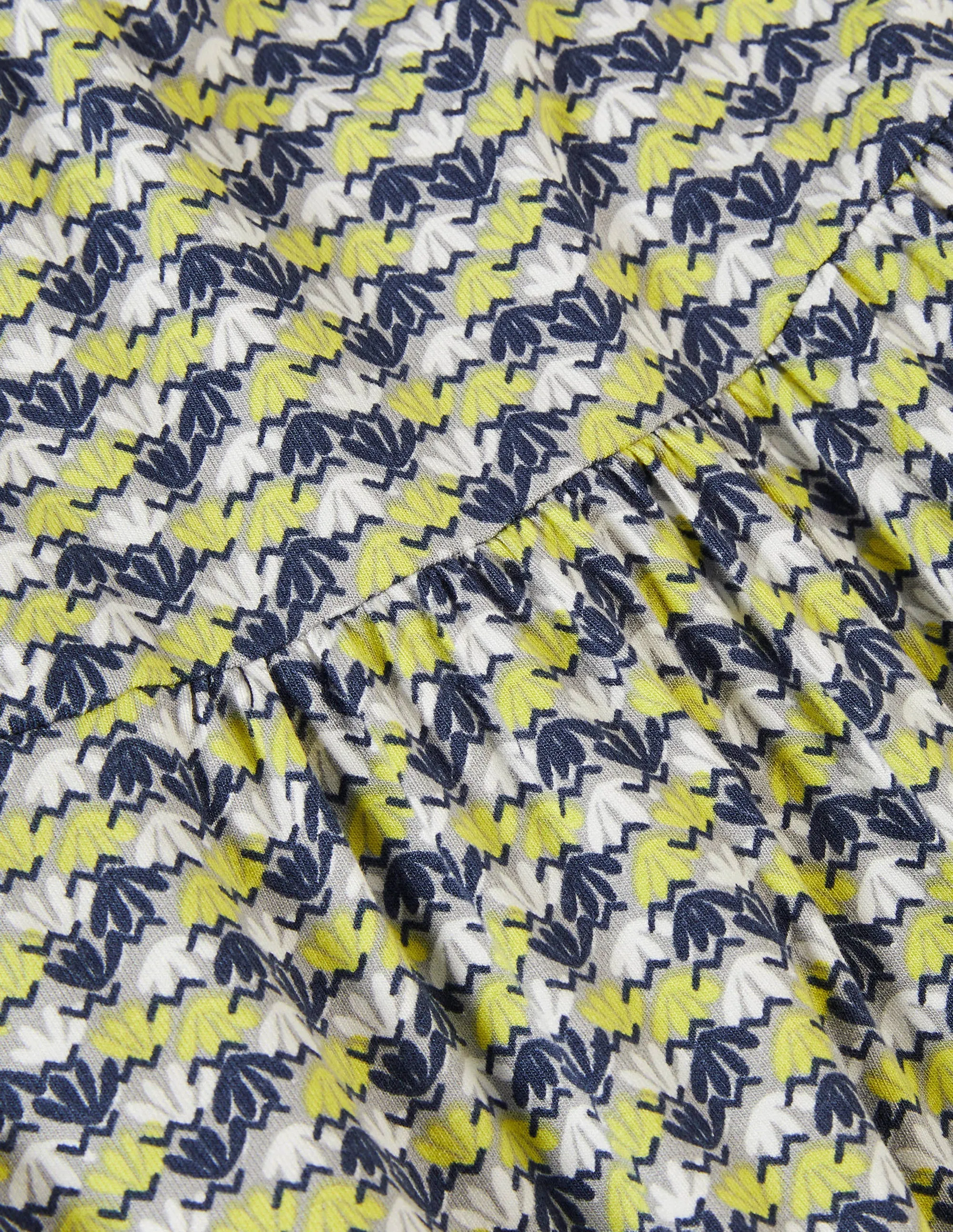 Grace Smocked Jersey Dress-Grey Squirrel, Water Lilies