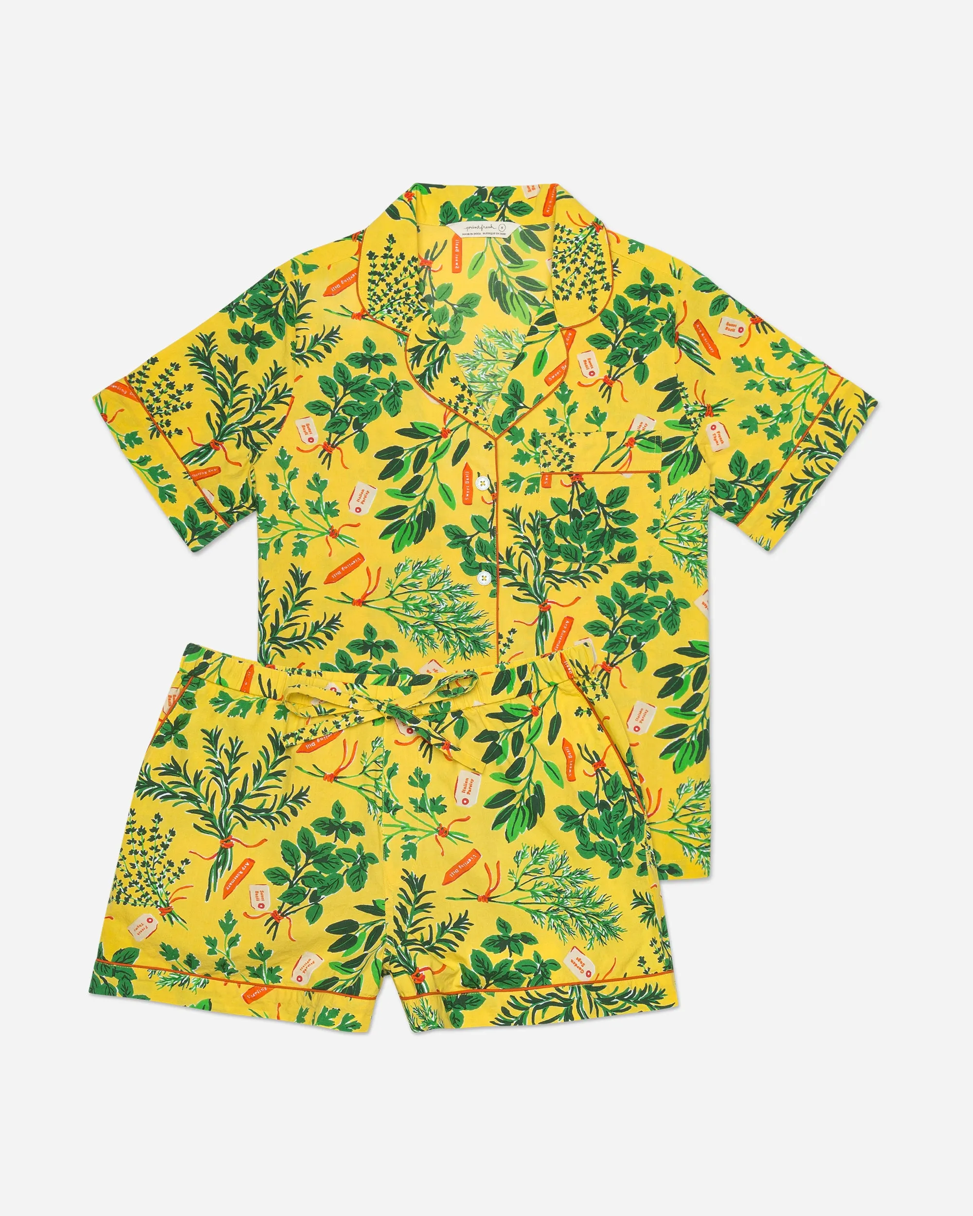 Herb Garden - Short PJ Set - Citrine