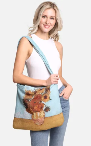 JTB002-28 2 in 1 Sunflower Pattern Beach Towel & Beach Bag