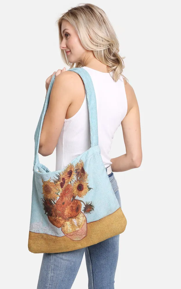JTB002-28 2 in 1 Sunflower Pattern Beach Towel & Beach Bag