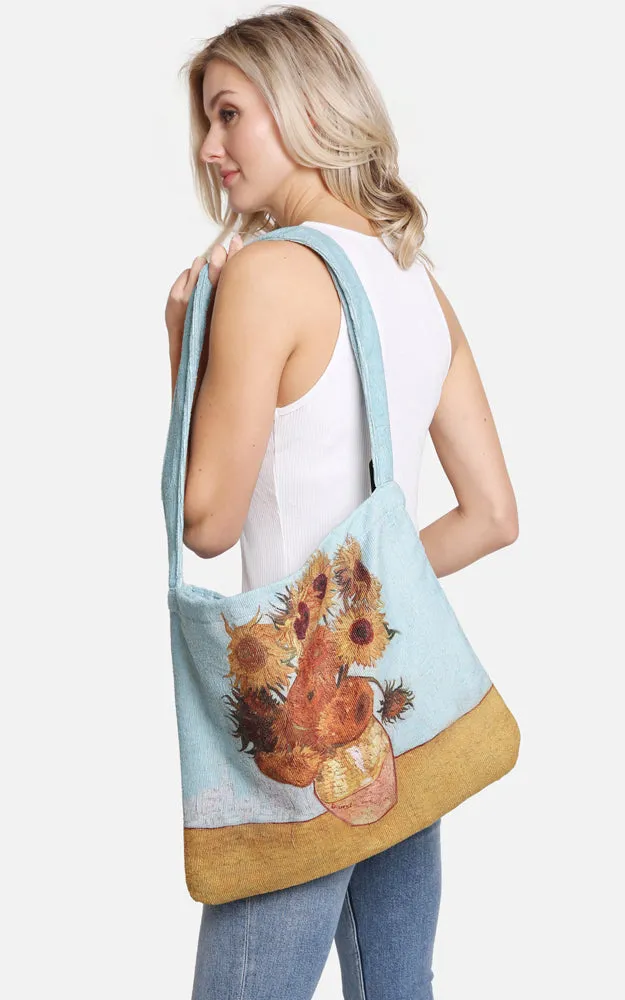 JTB002-28 2 in 1 Sunflower Pattern Beach Towel & Beach Bag