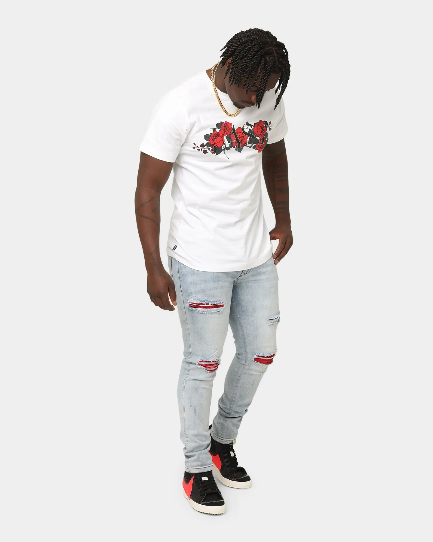 Last Kings Dead Roses Short Sleeve T-Shirt White