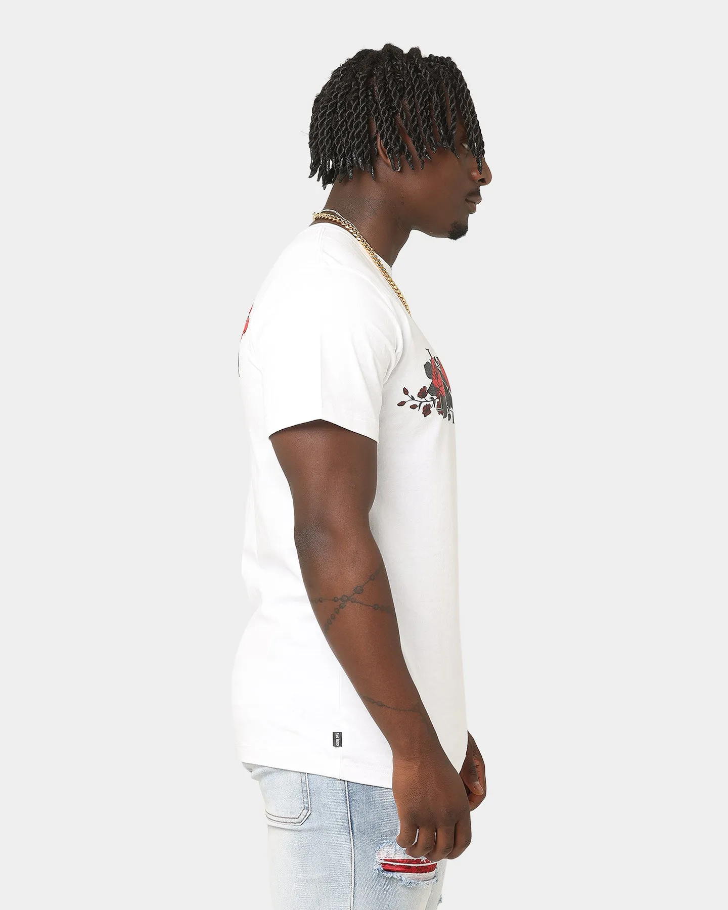 Last Kings Dead Roses Short Sleeve T-Shirt White