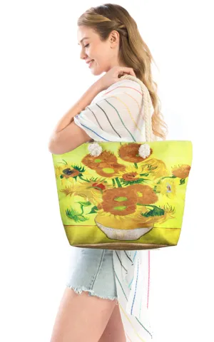 LOA322 Sunflowers by Vincent Van Gogh Beach Bag
