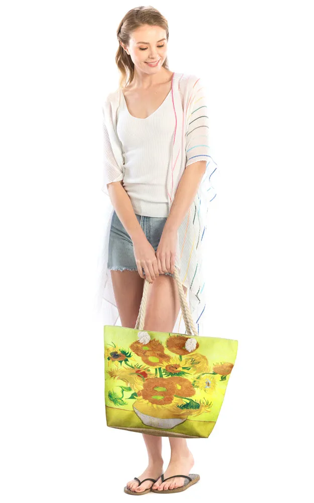 LOA322 Sunflowers by Vincent Van Gogh Beach Bag