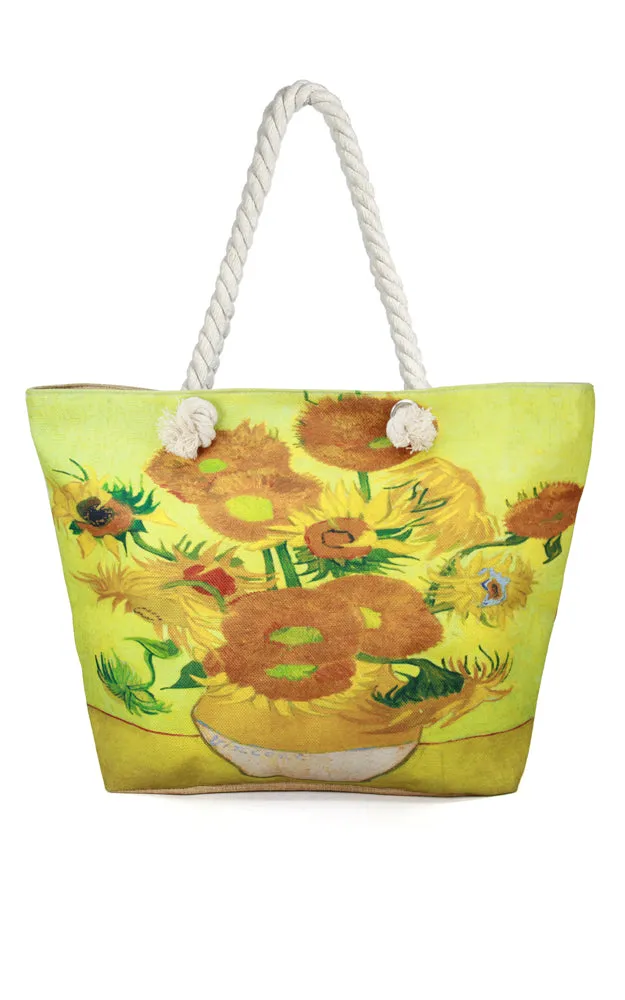 LOA322 Sunflowers by Vincent Van Gogh Beach Bag