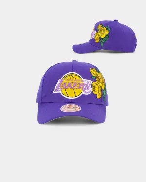 Mitchell & Ness Los Angeles Lakers 'Roses HWC' Pro Crown Snapback Purple