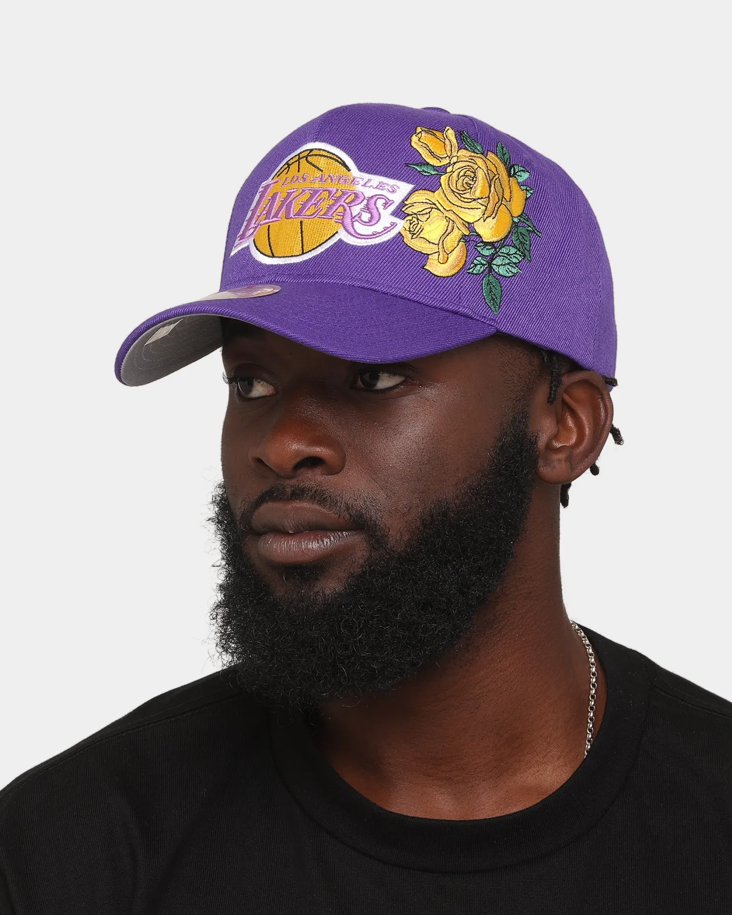 Mitchell & Ness Los Angeles Lakers 'Roses HWC' Pro Crown Snapback Purple