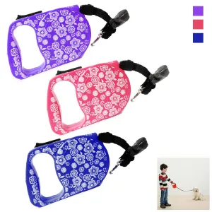 Retractable 11Ft Pet Leash Dog Cat Puppy Walking Lead Automatic Rope Cord Holder