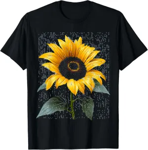 Sunflower Nature Motif Art Graphic Sunflower T-Shirt
