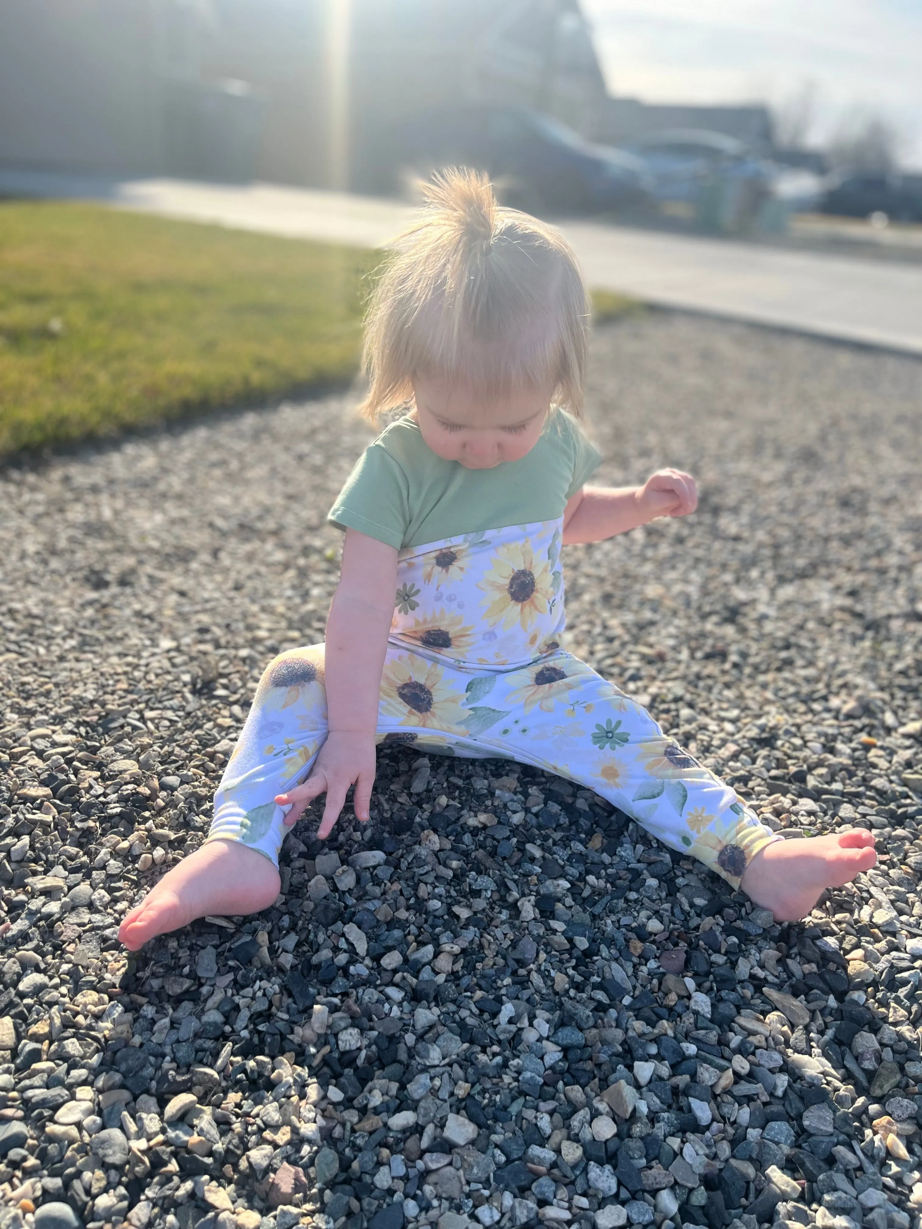 Sunflower Zip Romper