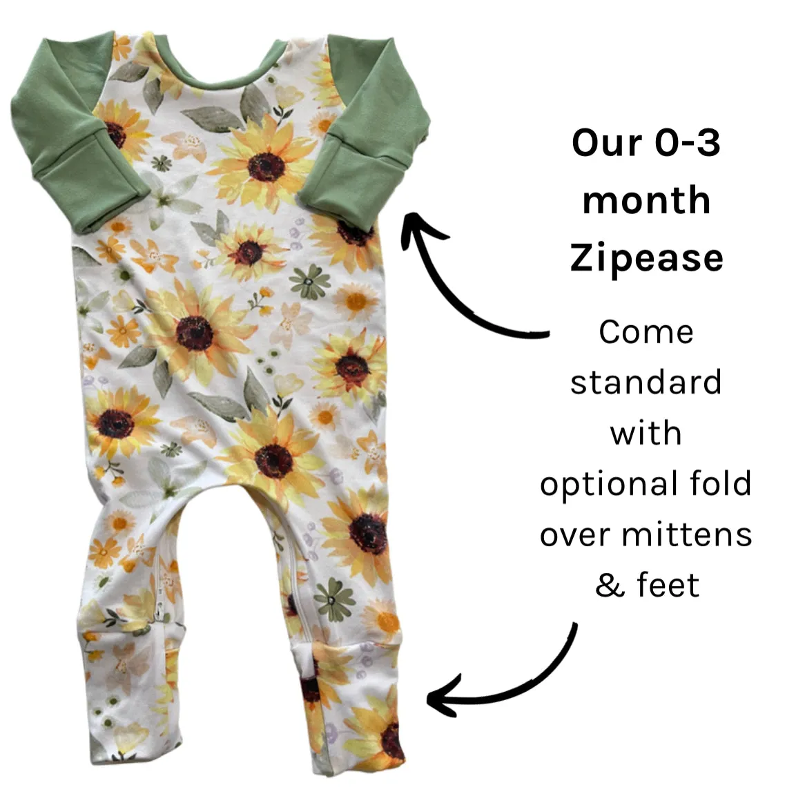 Sunflower Zip Romper