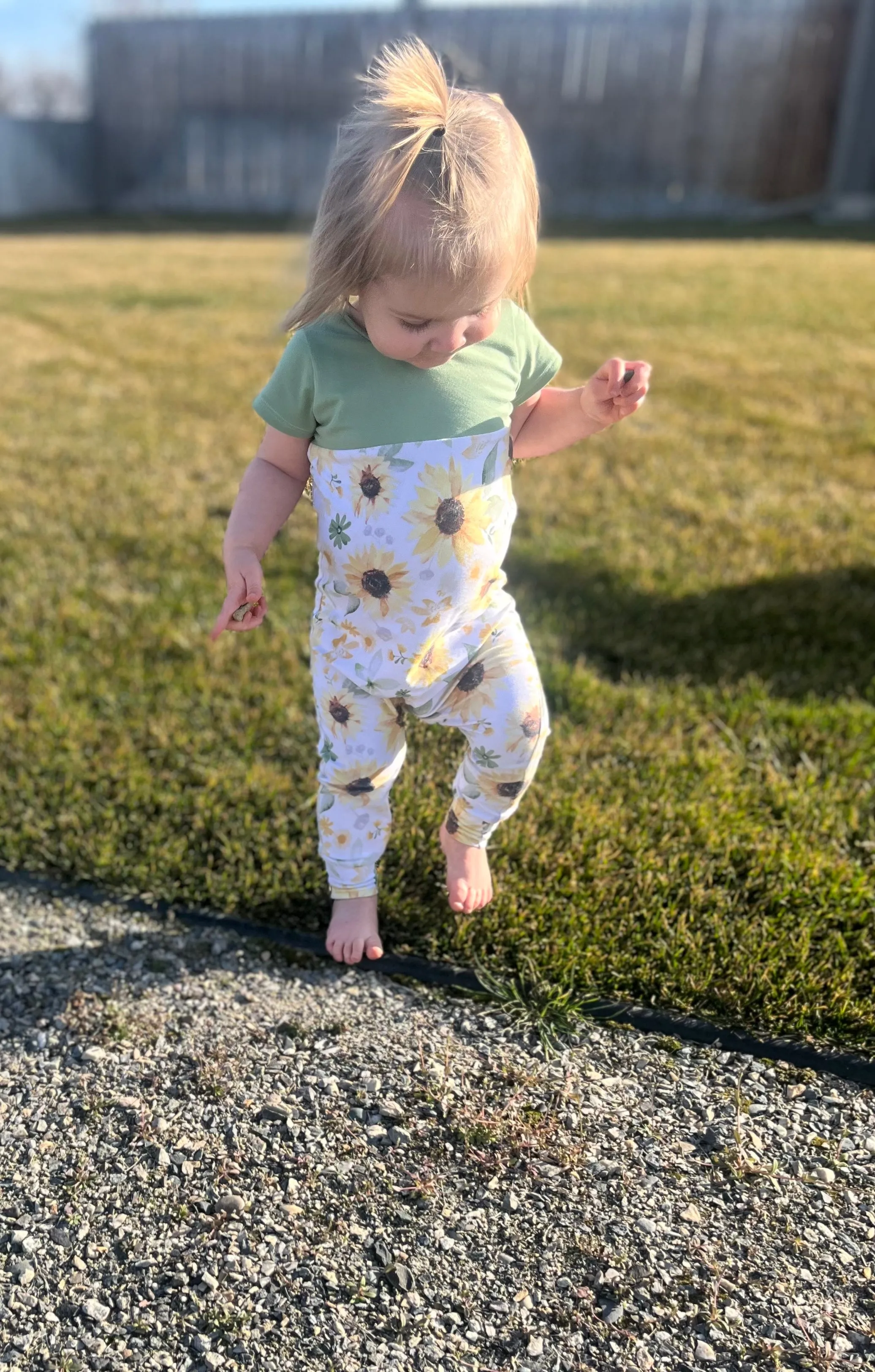 Sunflower Zip Romper