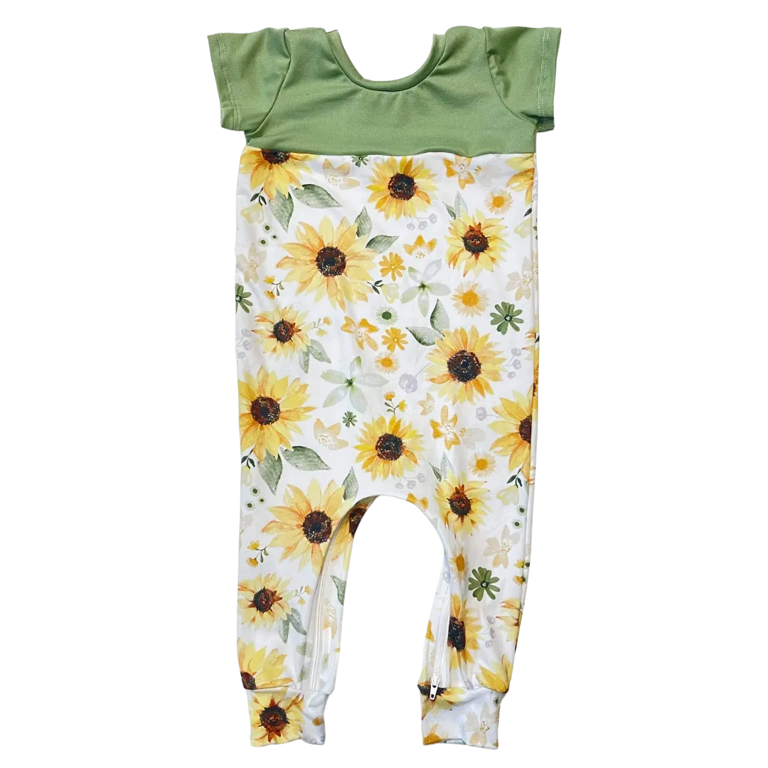 Sunflower Zip Romper