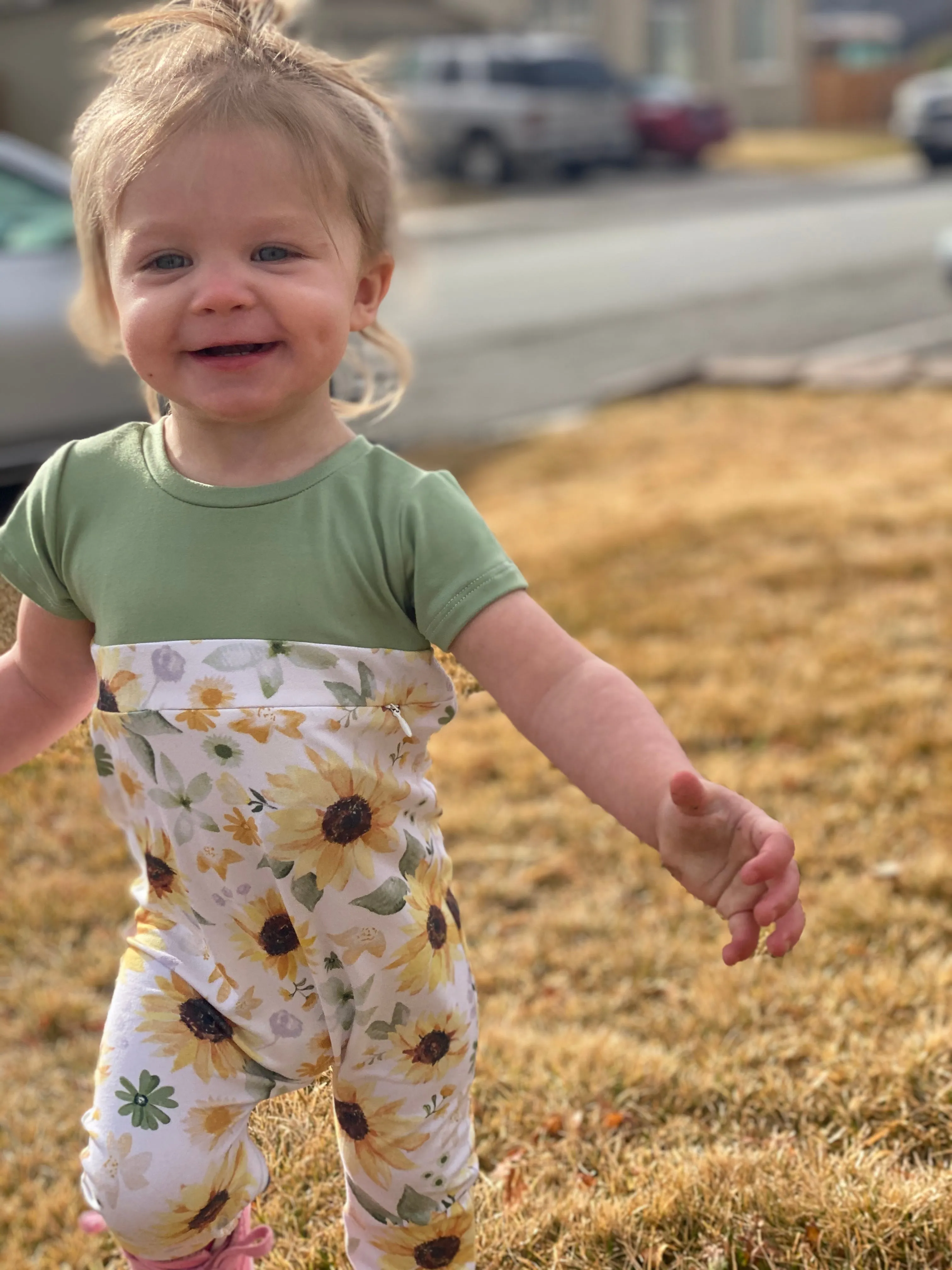 Sunflower Zip Romper