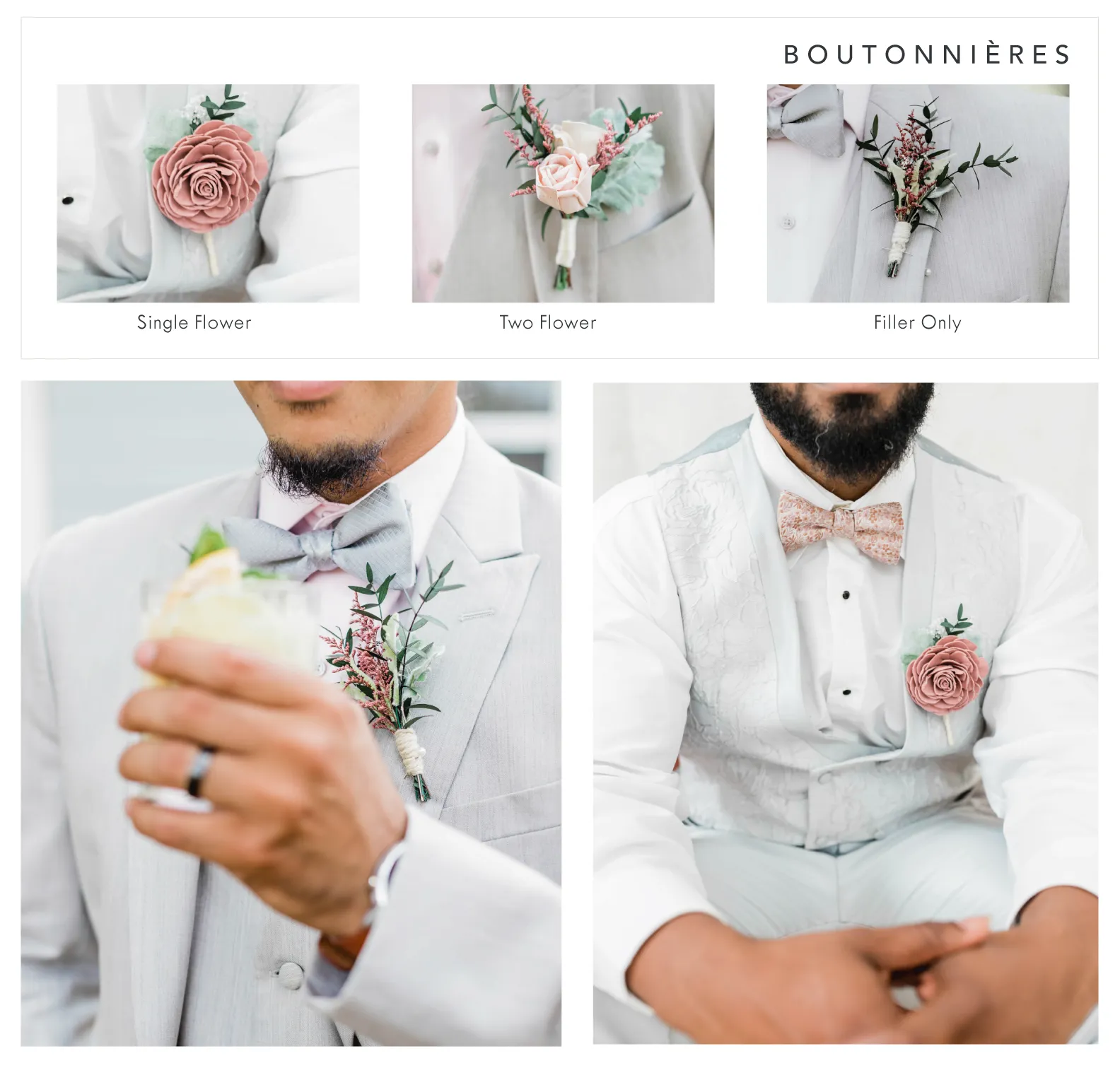 White Pearl Boutonniere