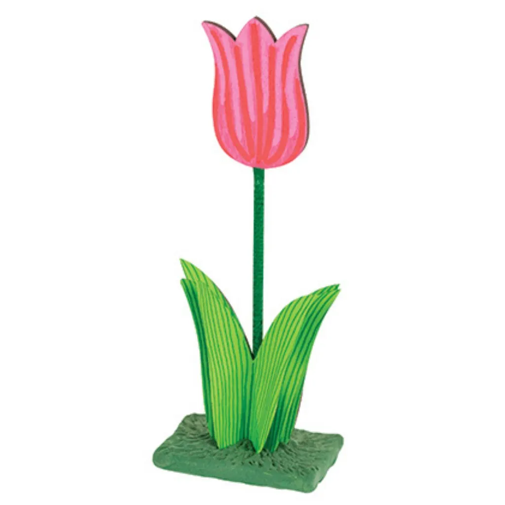 Wooden Tulip on Stand Pack of 10