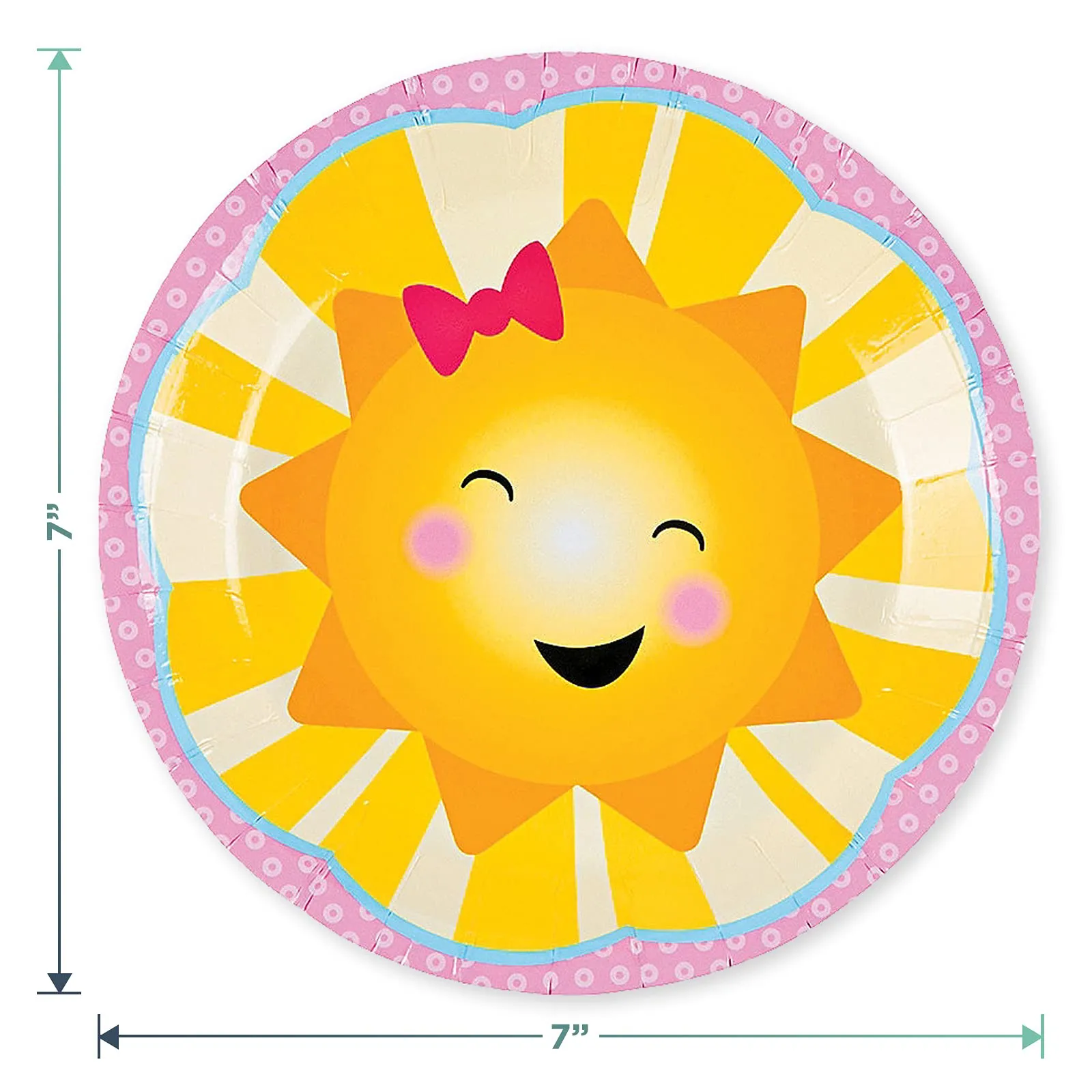 You are My Sunshine Baby Shower and 1st Birthday Party Paper Dessert Plates, Napkins, Cups, Table Cover, and Banner (Serves 16)